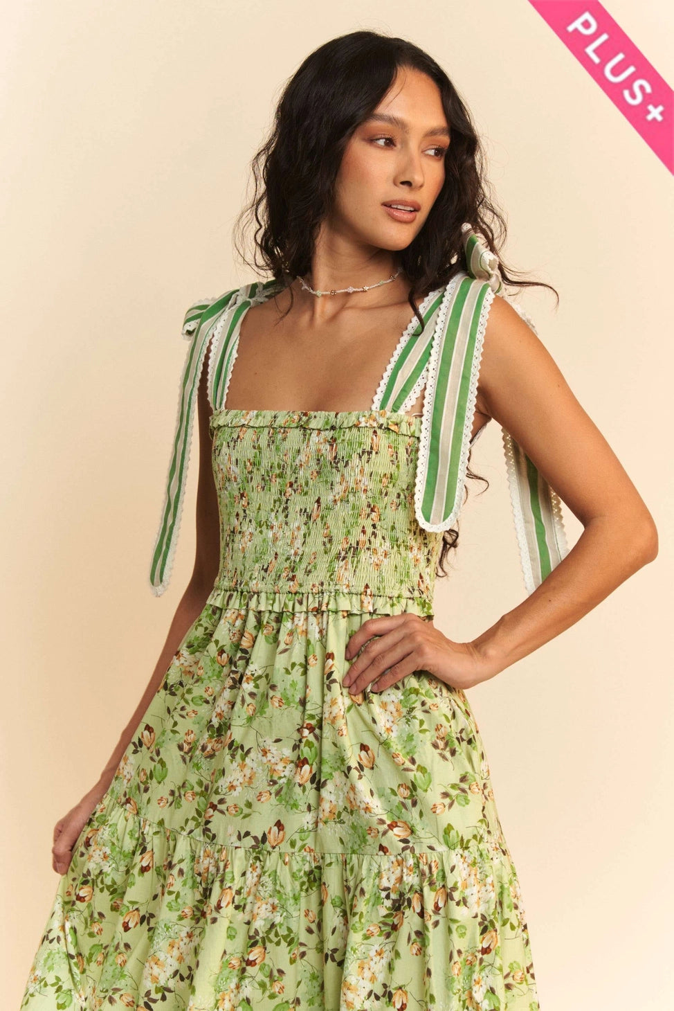 Green garden dress