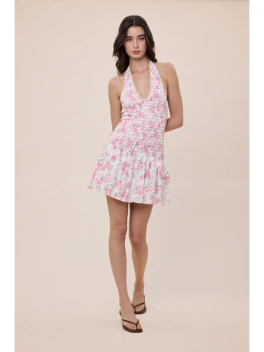 Halter floral dress