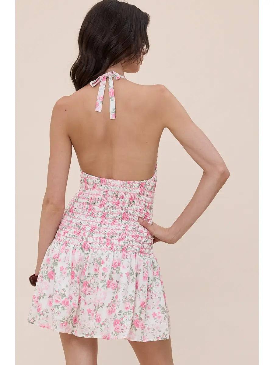 Halter floral dress