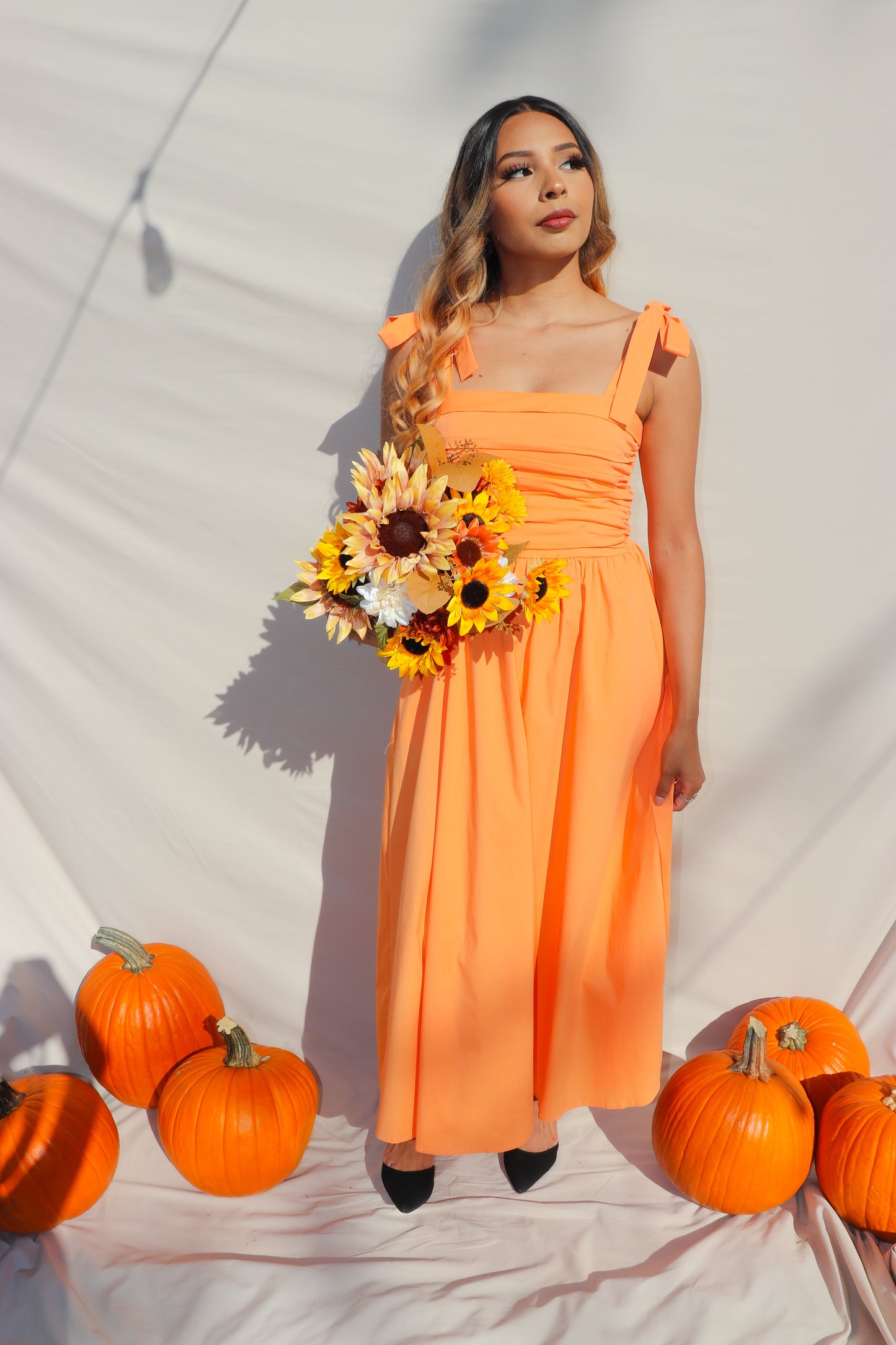 Aurora - midi dress with ties