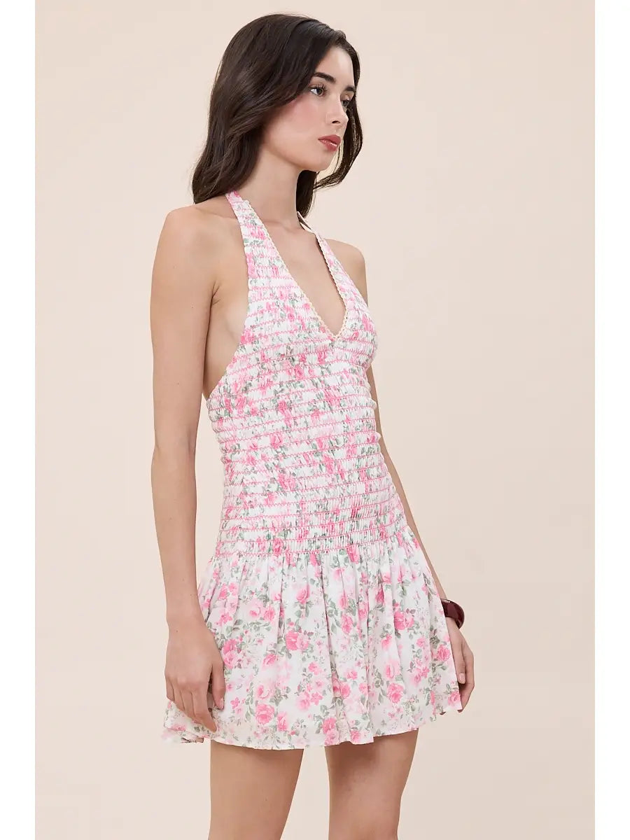 Halter floral dress