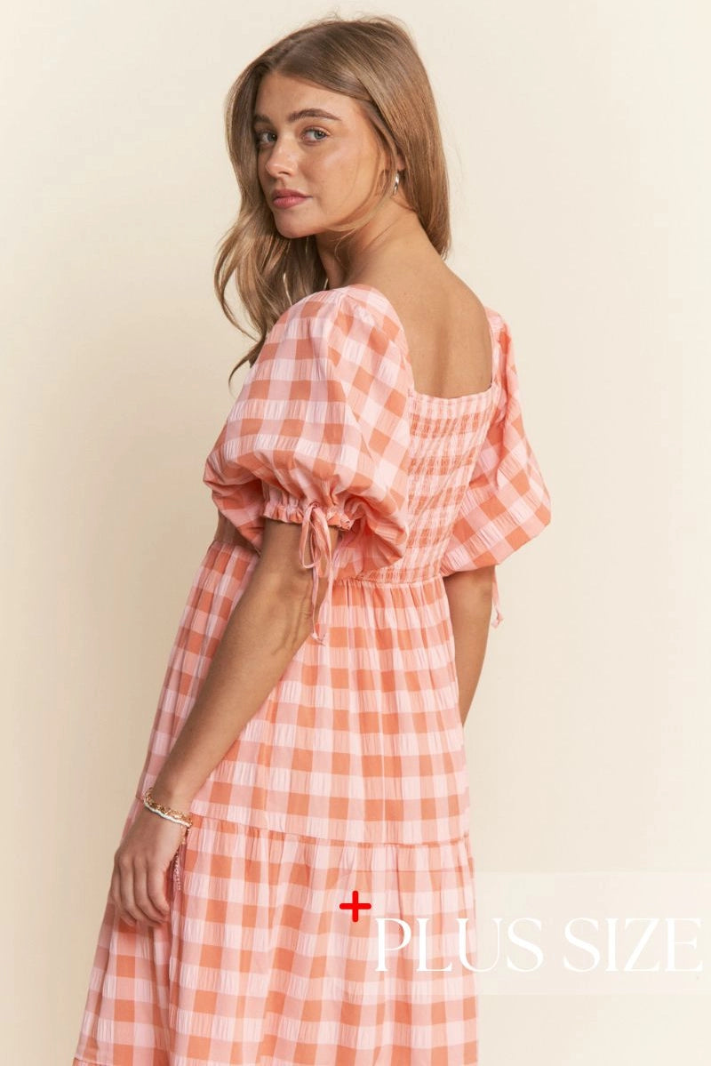Salmon maxi dress