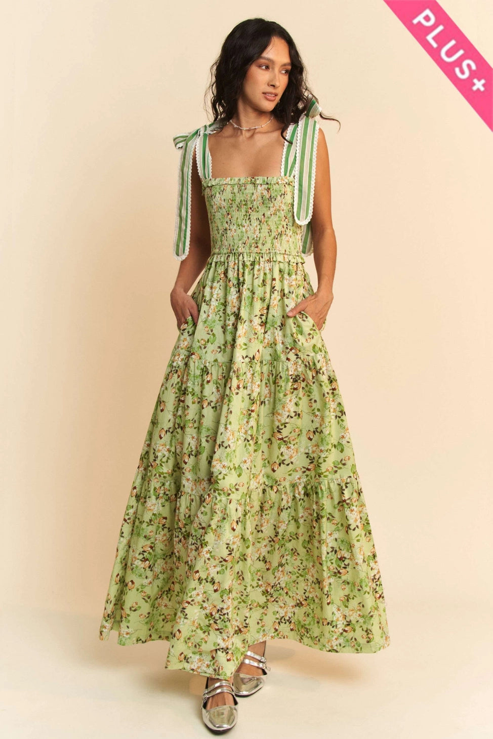 Green garden dress