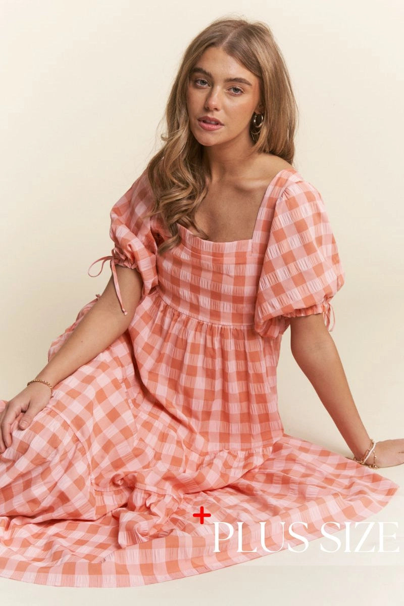 Salmon maxi dress