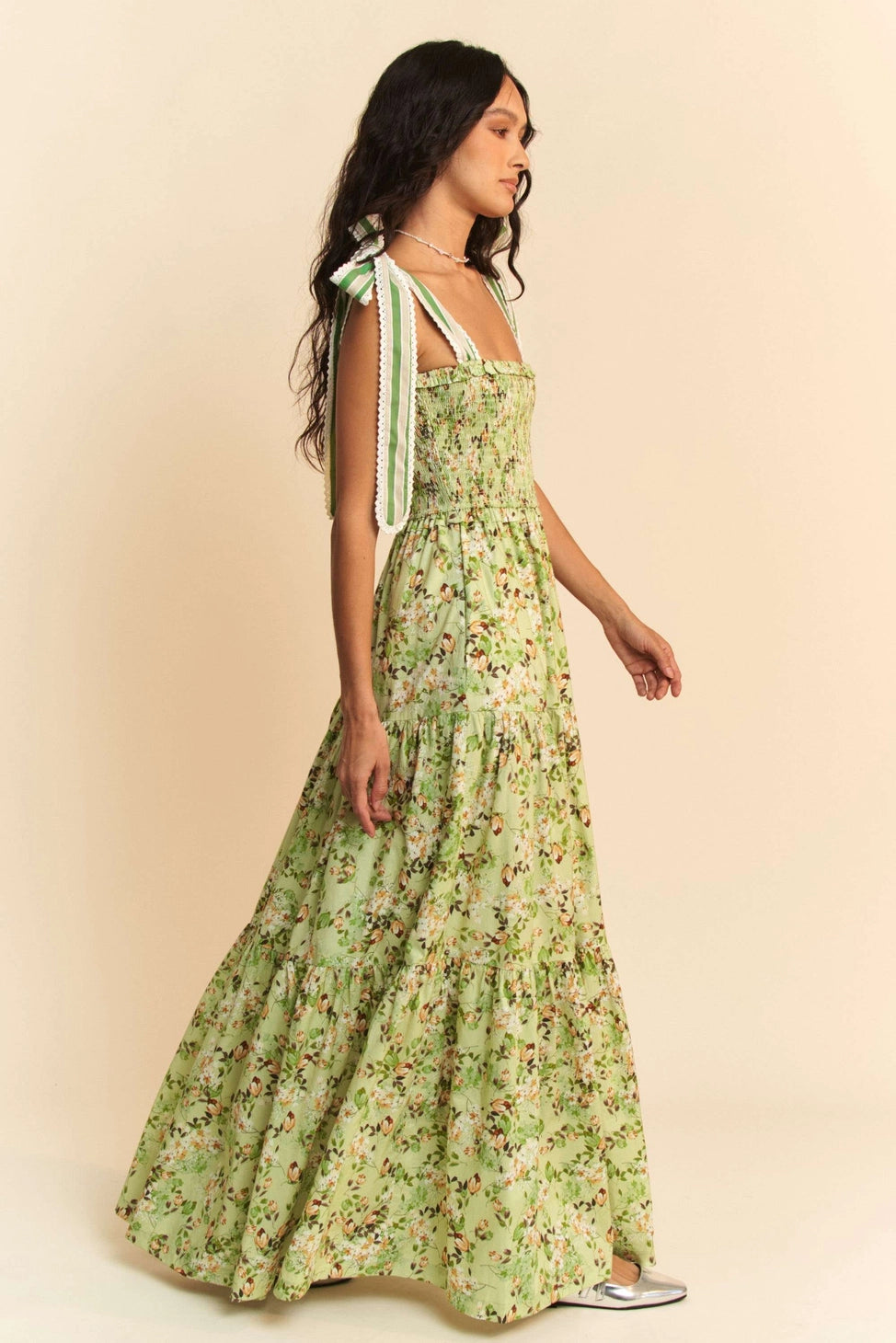 Green garden dress