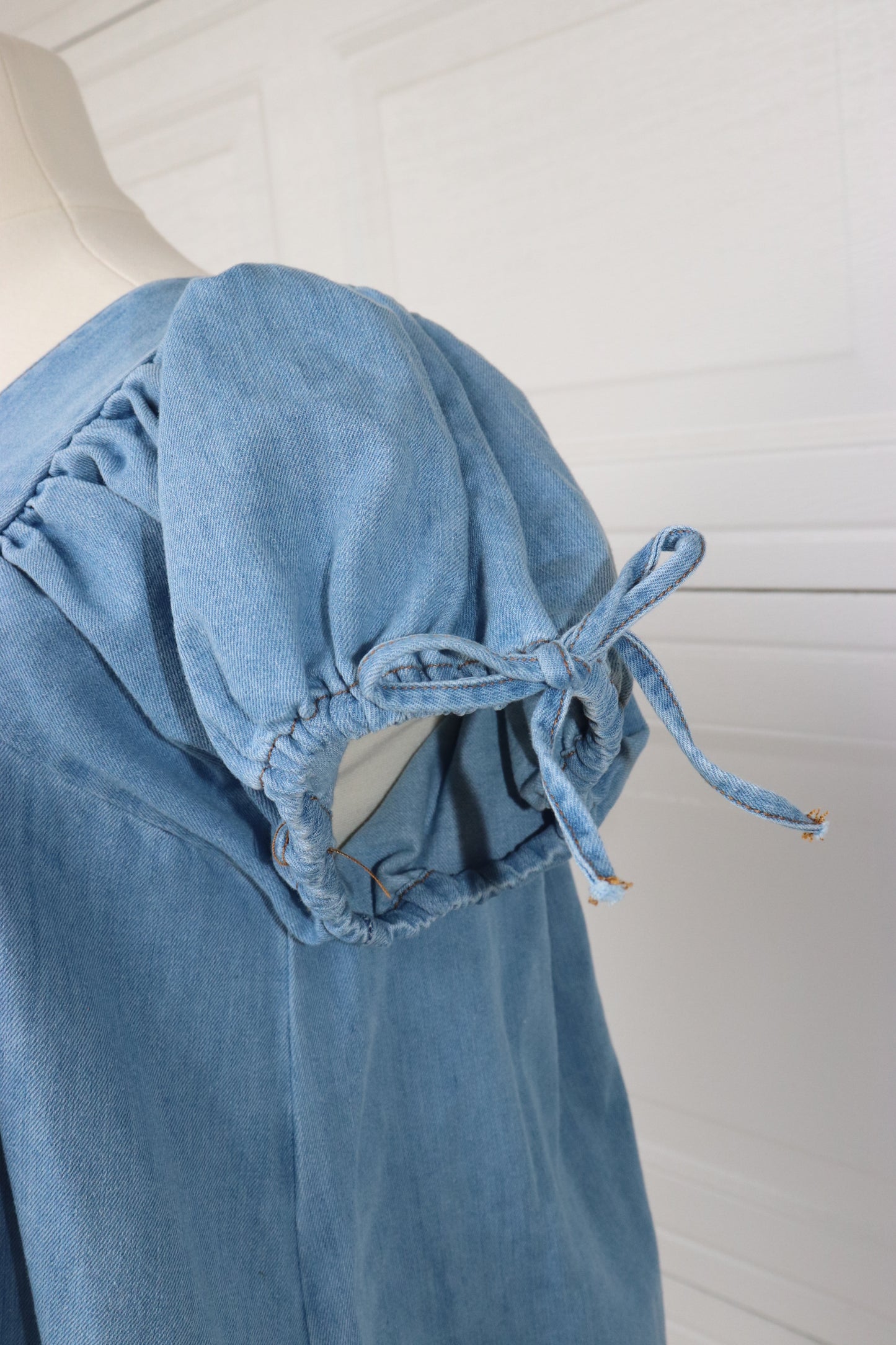 Short denim dress- plus