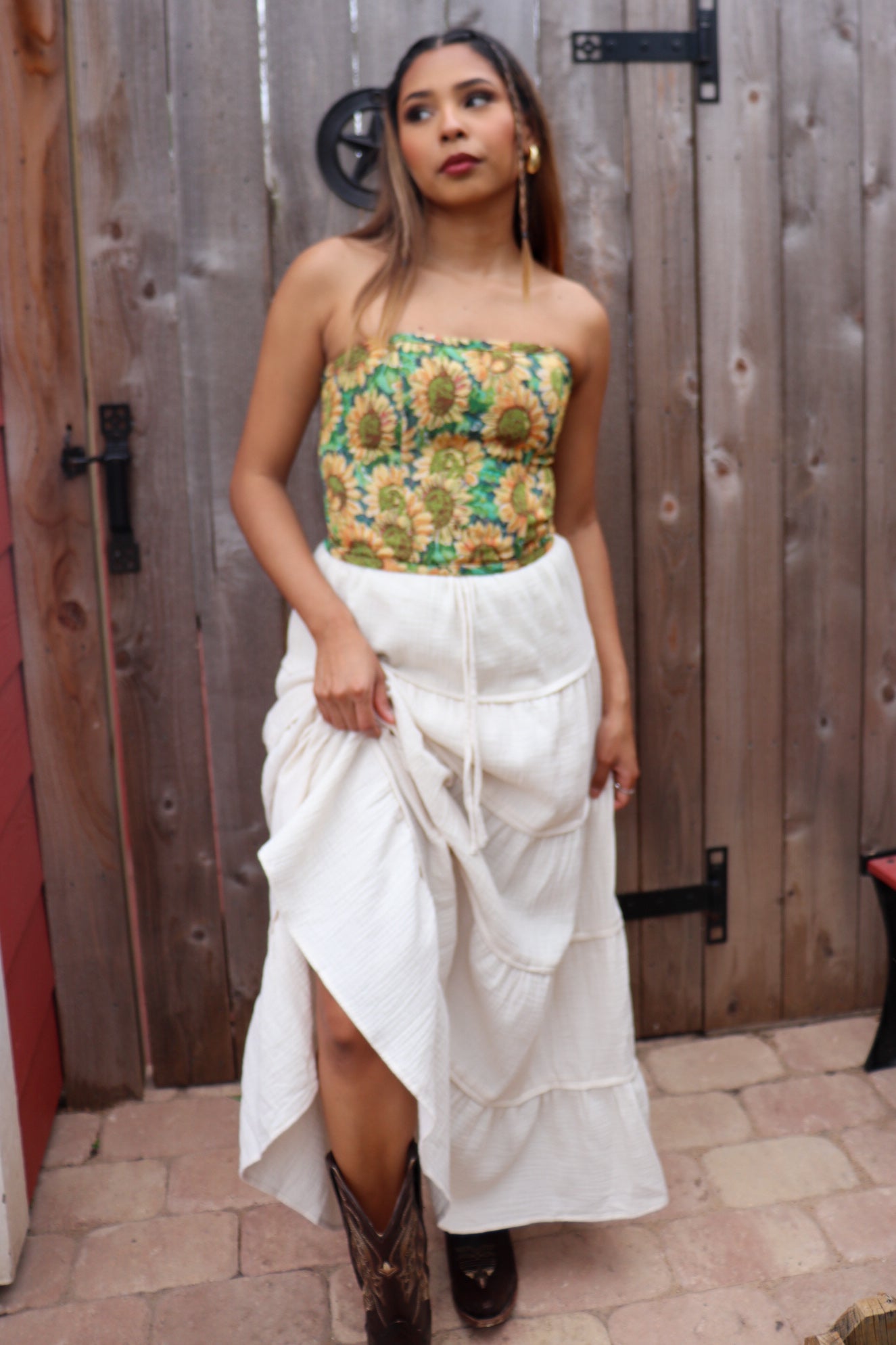 Savannah- tiered long skirt