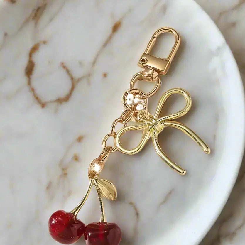 Cherry bag charm