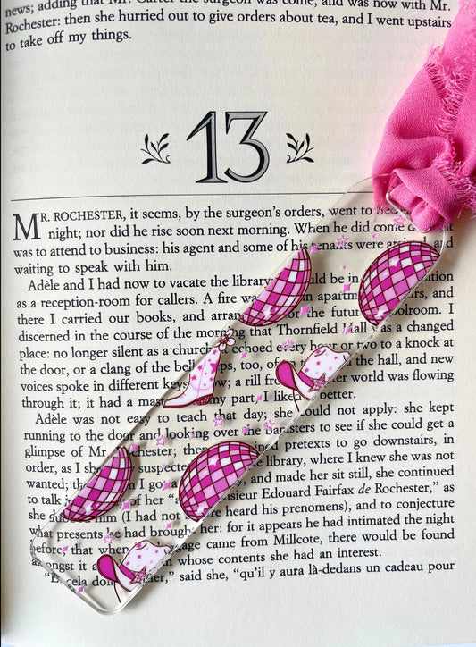 Pink disco rodeo bookmark