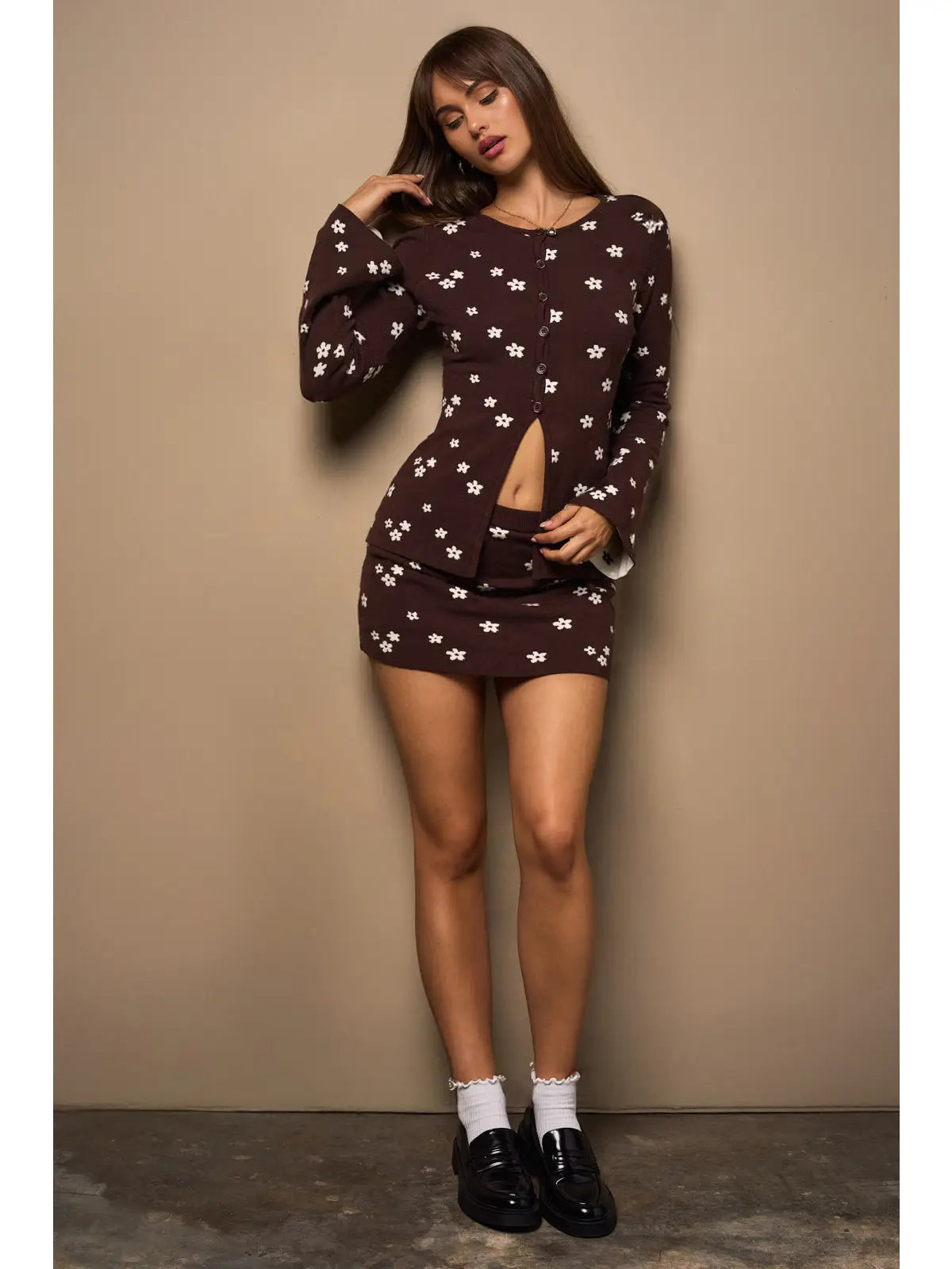 Brown sweater set
