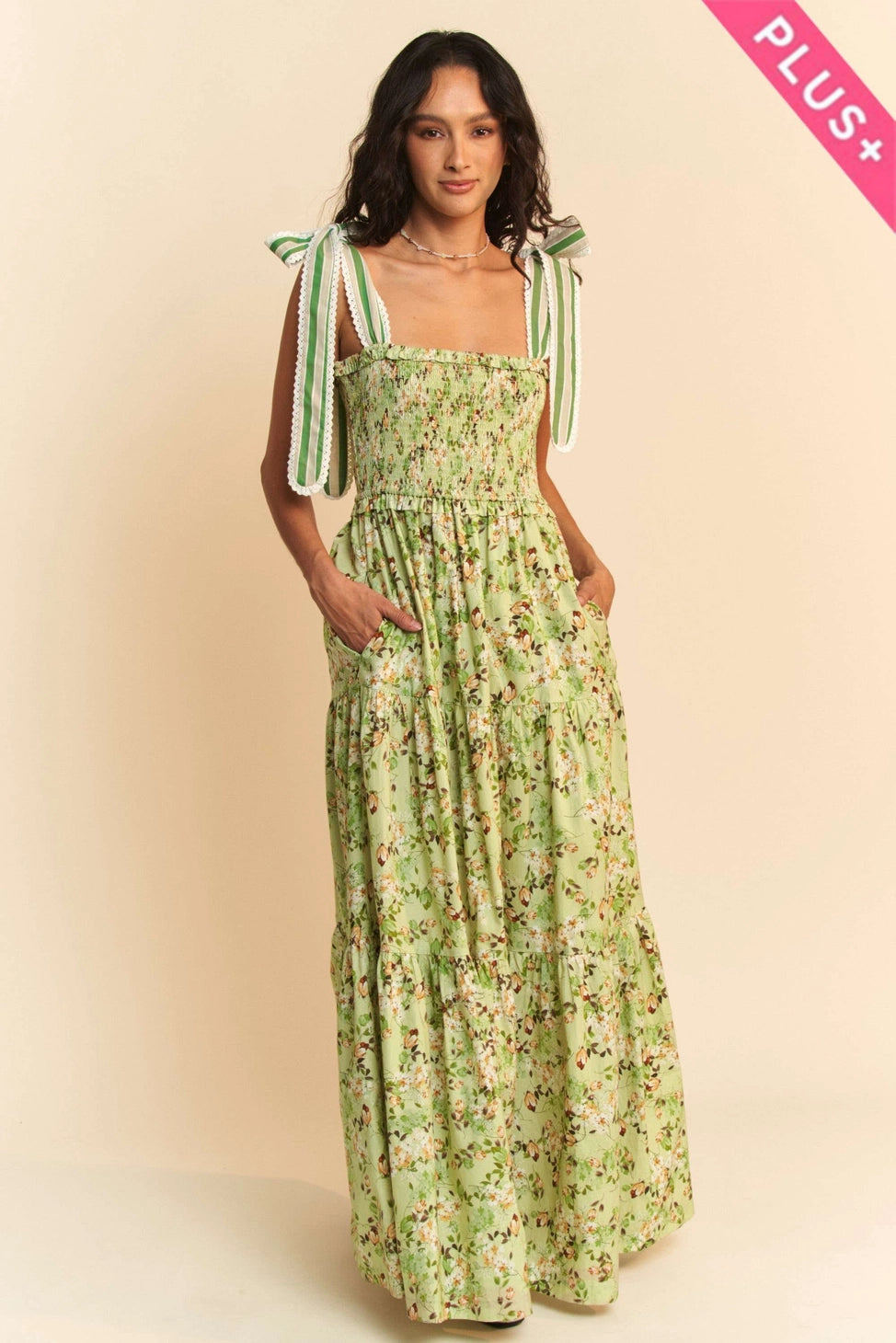Green garden dress