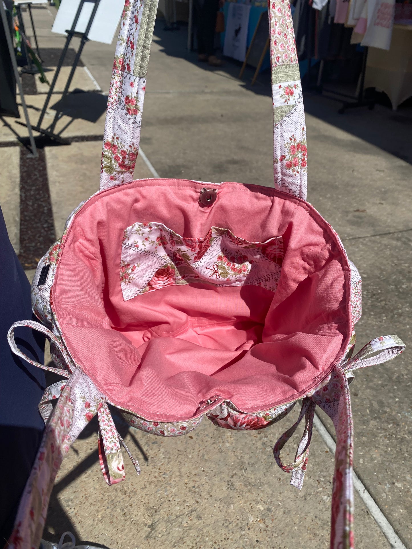 Pink puff quilted tote: PREORDER