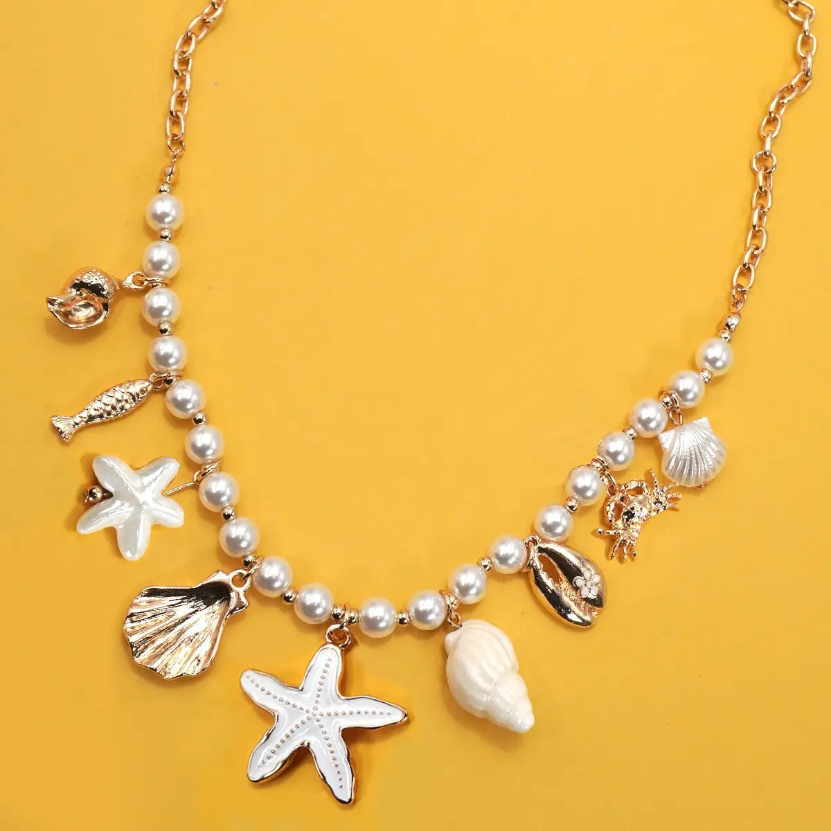 Sea pearl charm necklace
