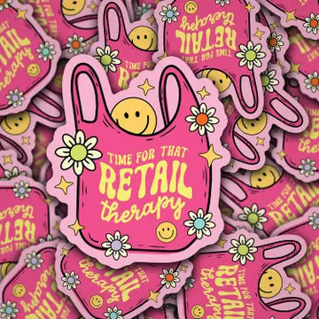 Retail therapy sticker