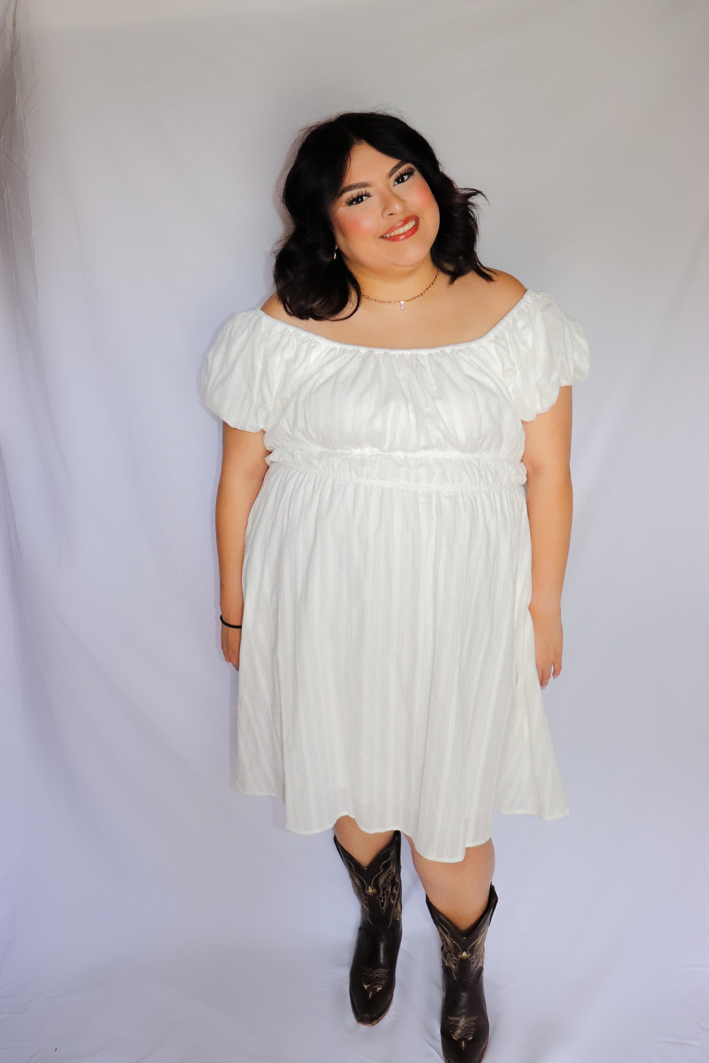 Haven - Plus size off shoulder dress