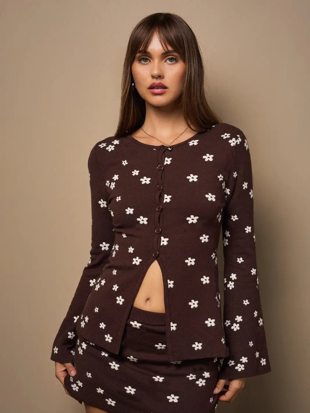 Brown sweater set