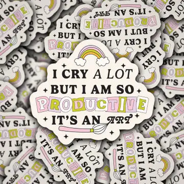 I cry a lot sticker