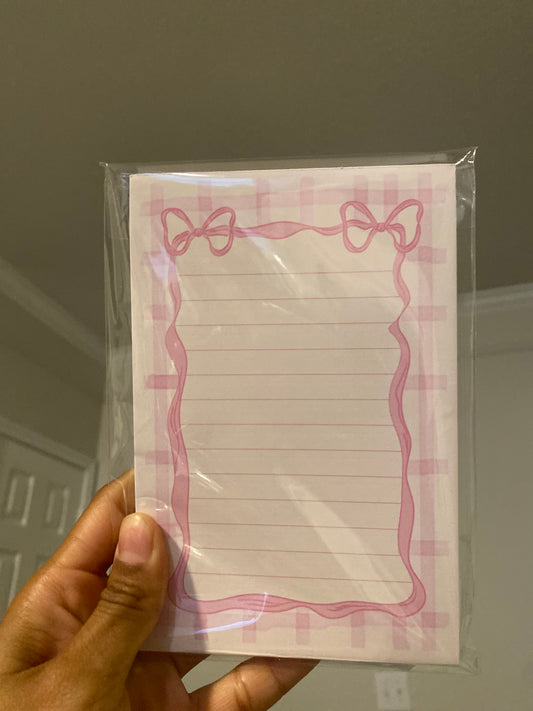 Pink notepad