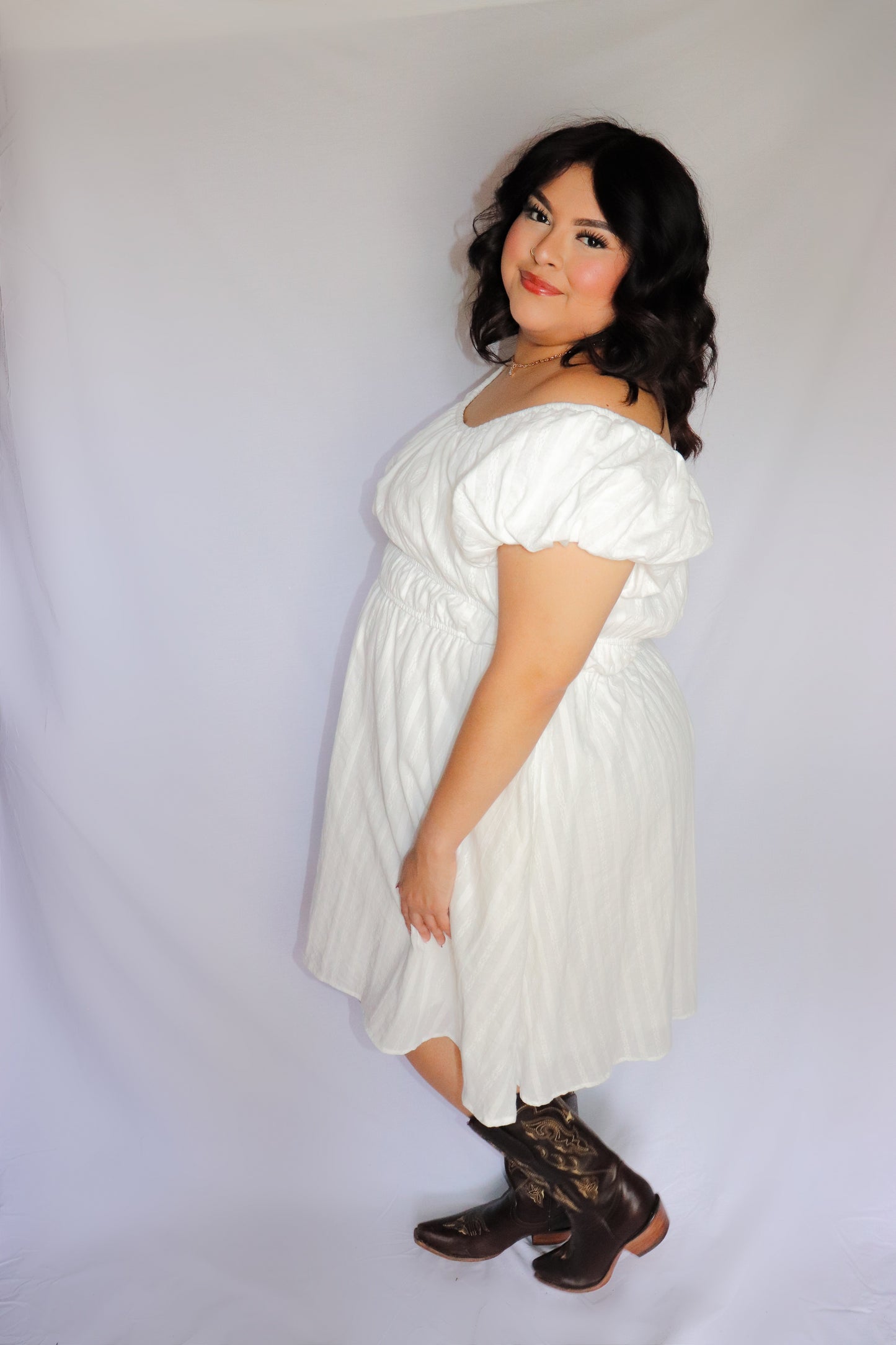 Haven - Plus size off shoulder dress