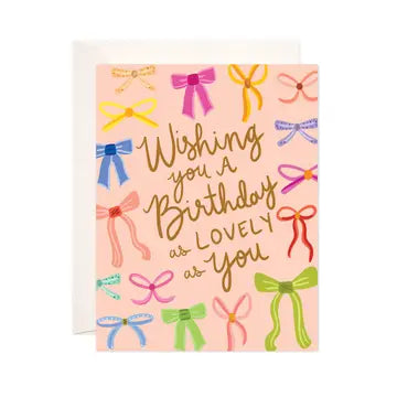 Birthday card with bows