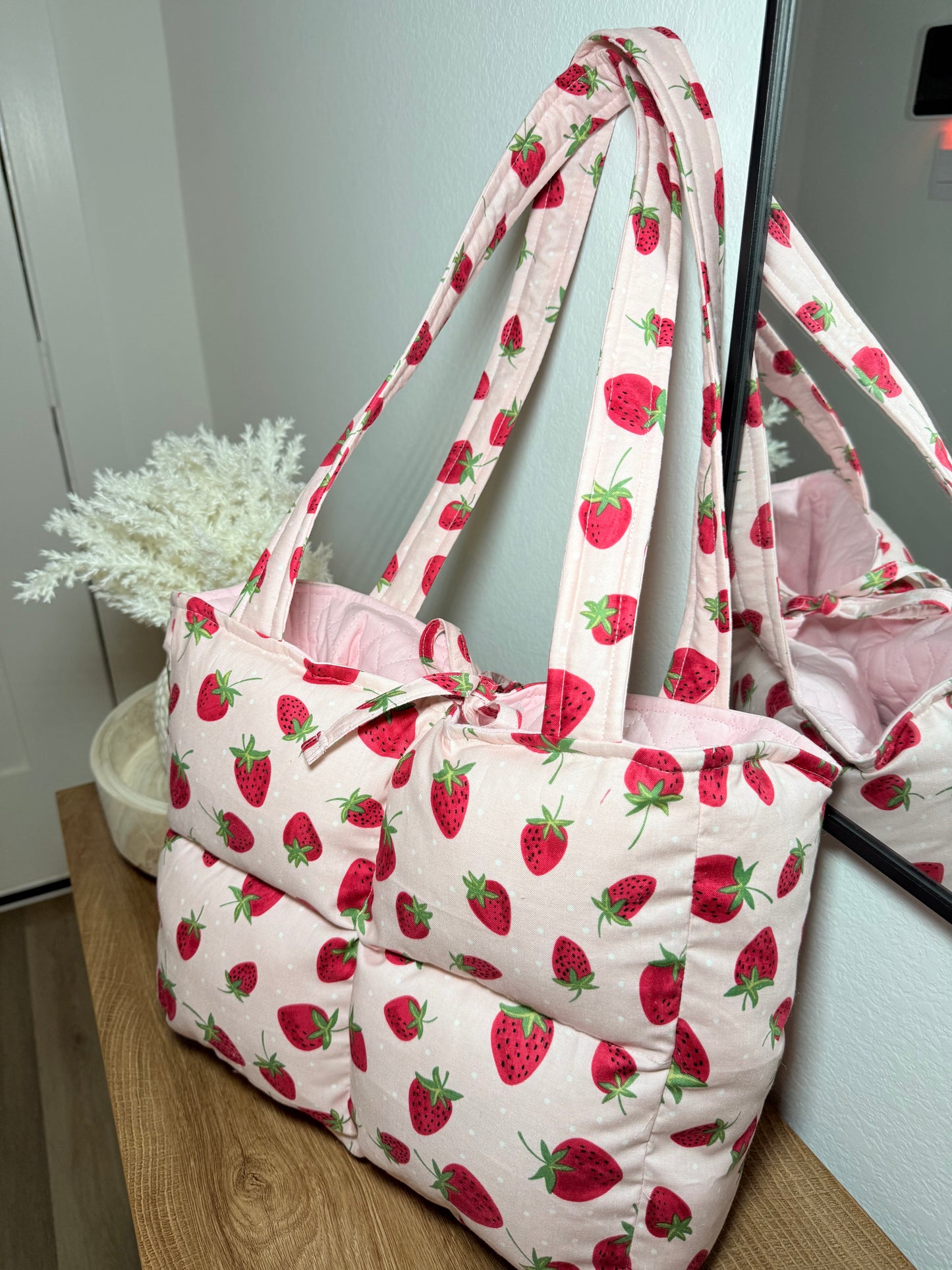 Preorder: Handmade Strawberry book tote