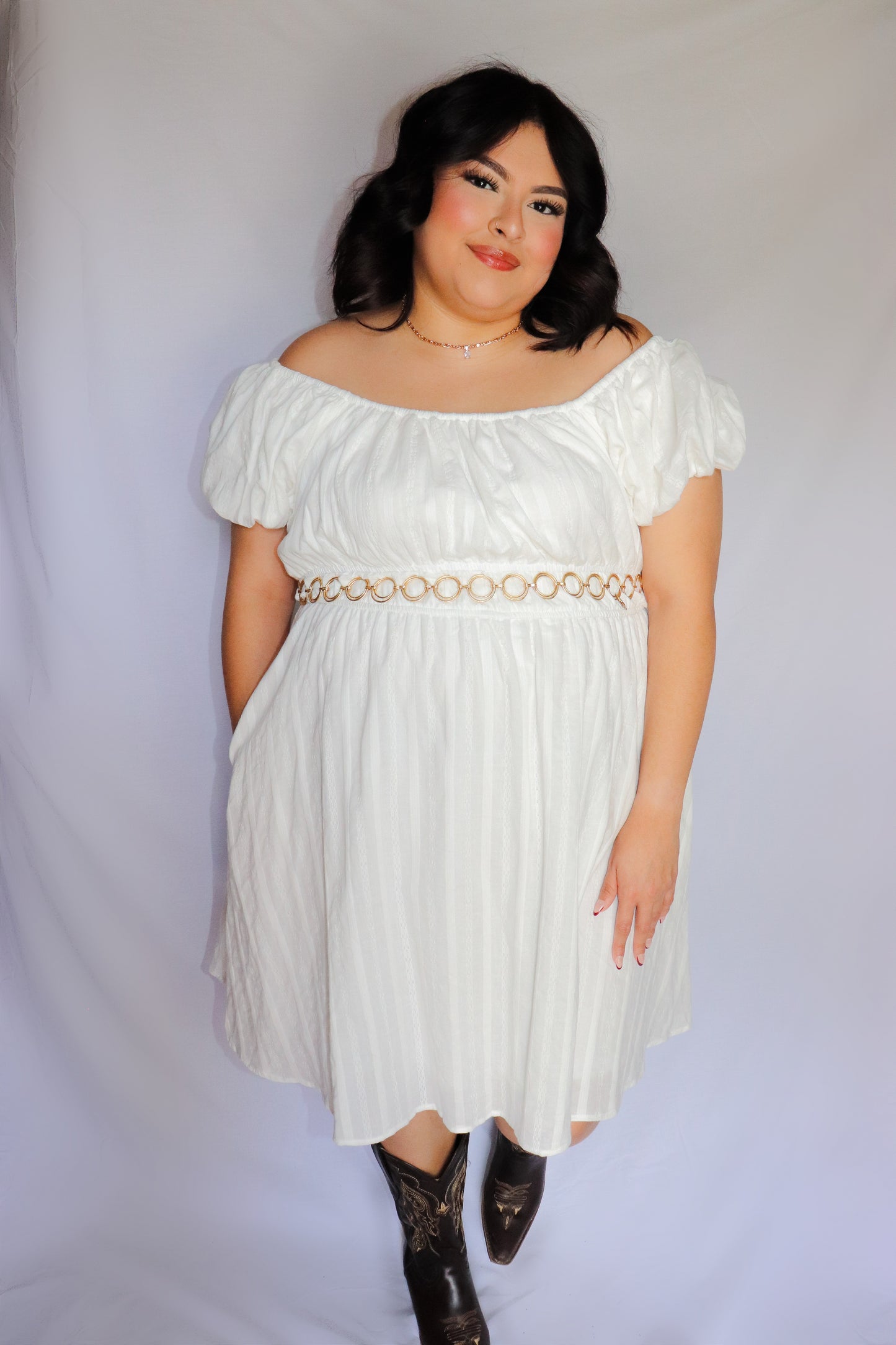 Haven - Plus size off shoulder dress