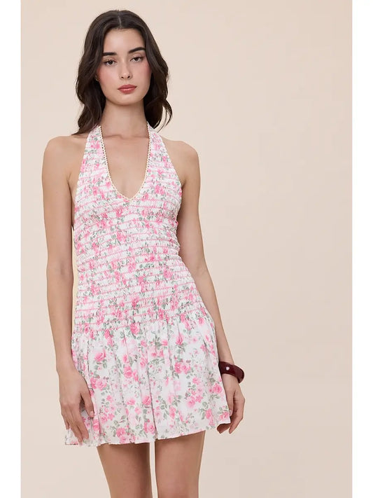 Halter floral dress