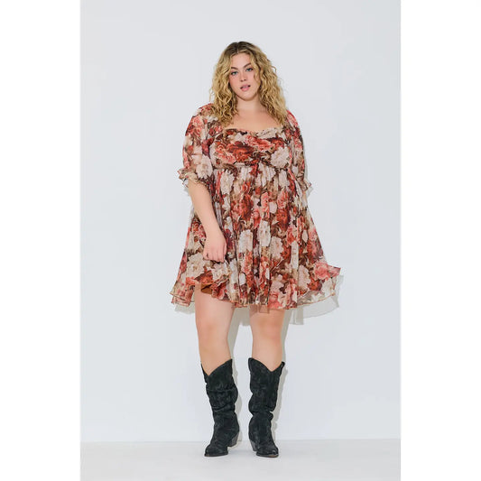 Isabelle Floral dress- plus