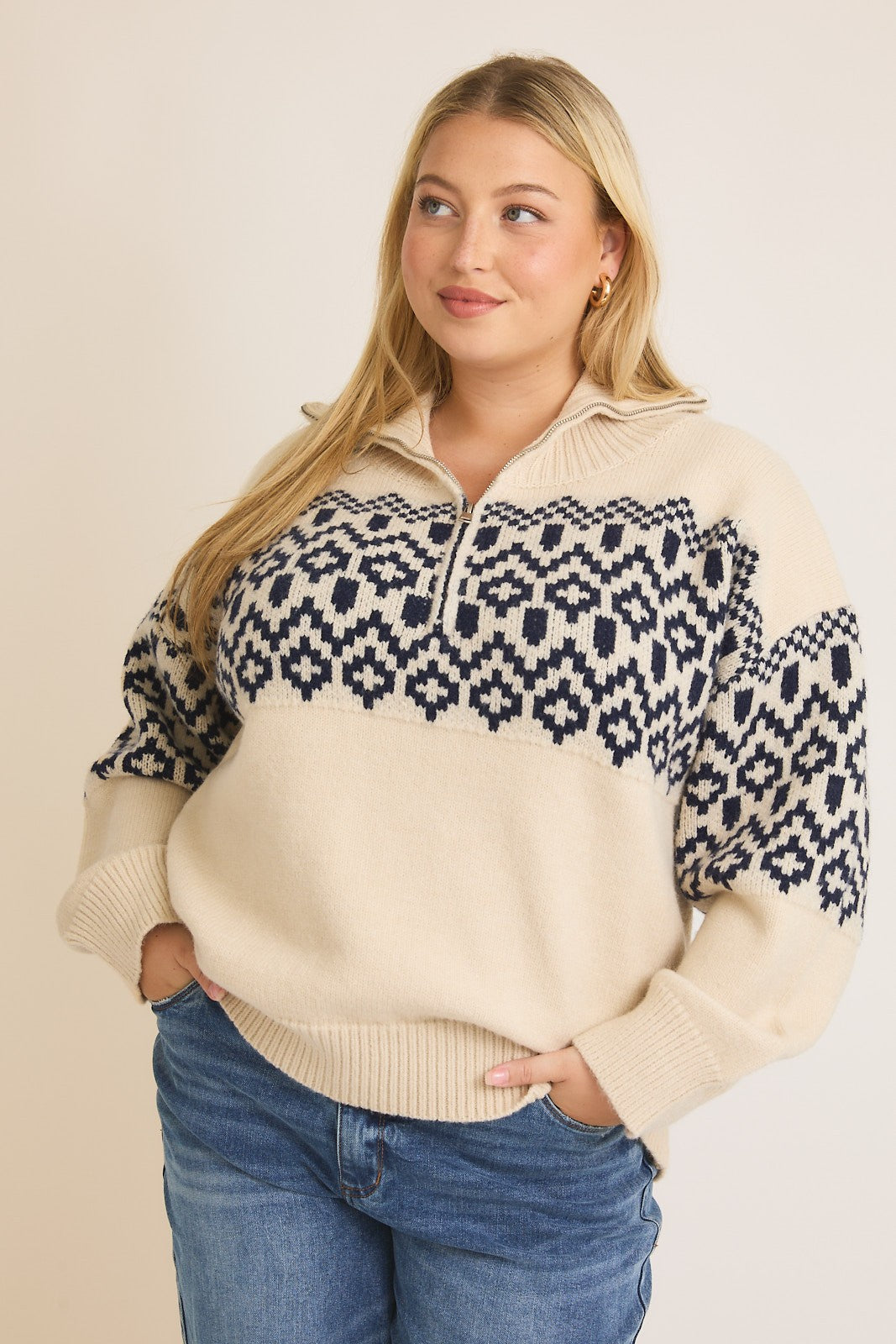 Joanna half zip up sweater