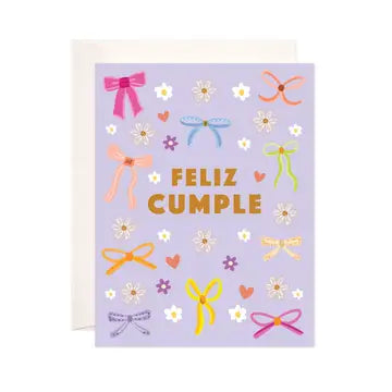 Feliz Cumple bow card