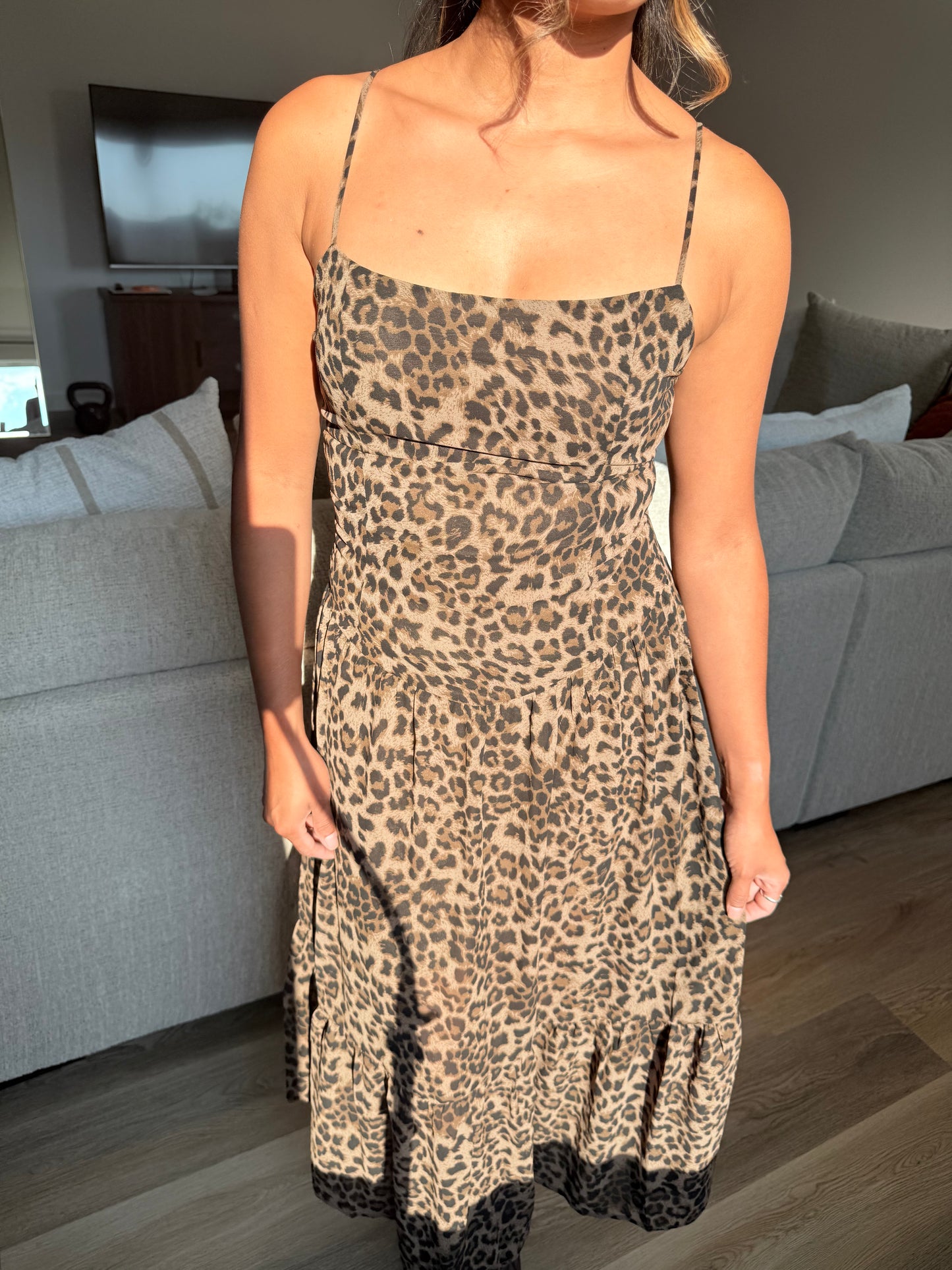 Animal print maxi dress