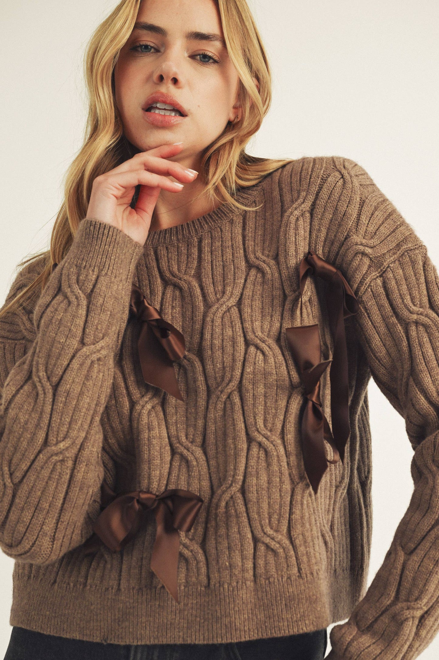 Gabby bow knit sweater