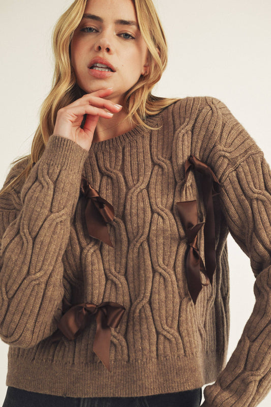 Gabby bow knit sweater